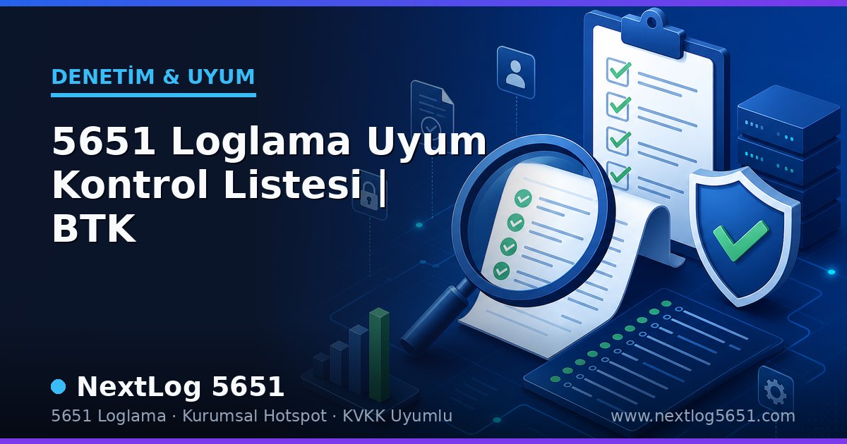 5651 Loglama Uyum Kontrol Listesi