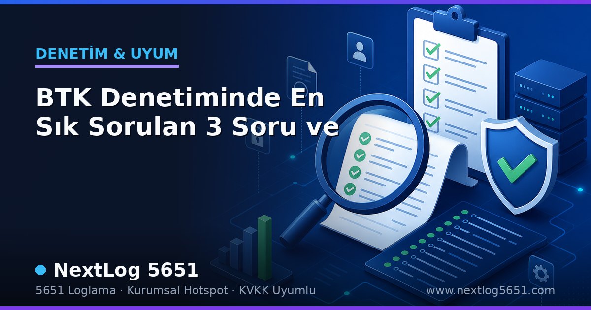 5651 Denetiminde En Sık Sorulan 3 Soru ve Log Saklama Rehberi