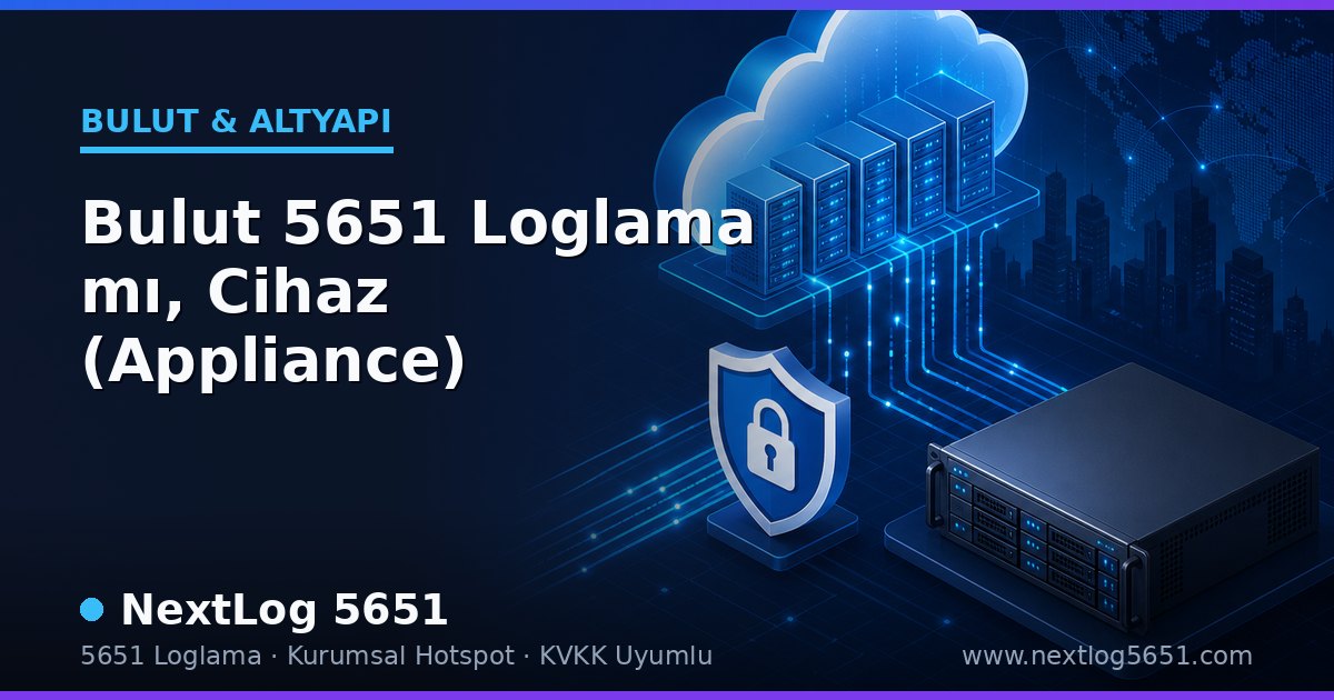 Bulut 5651 Loglama mı, Cihaz (Appliance)