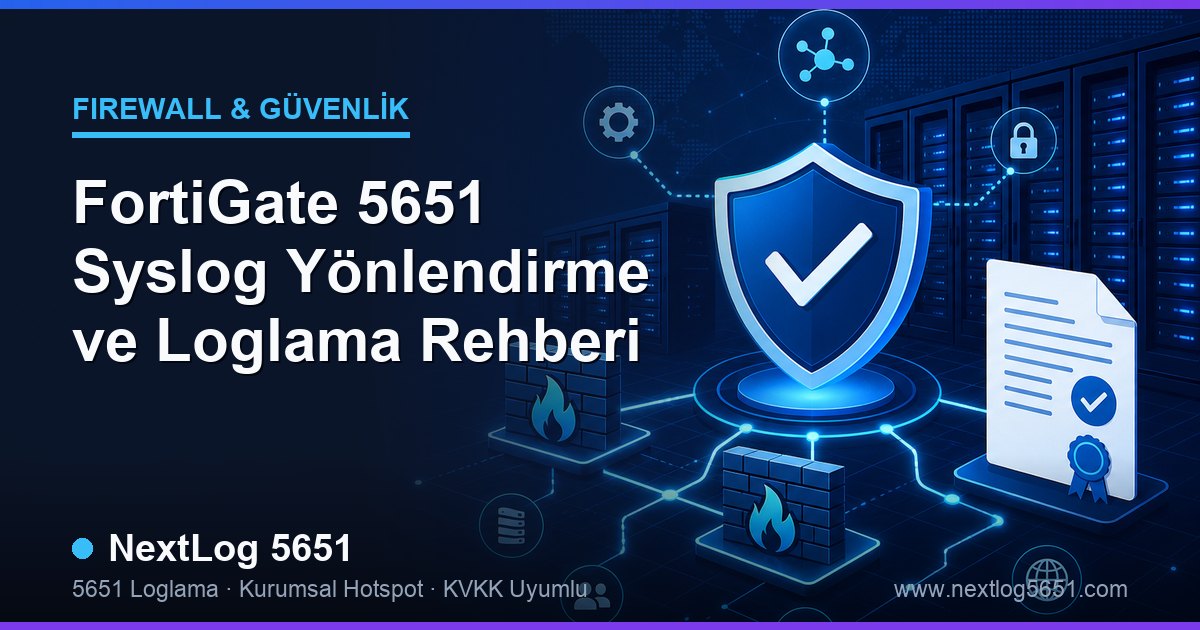 FortiGate 5651 Syslog Yönlendirme ve Loglama Rehberi