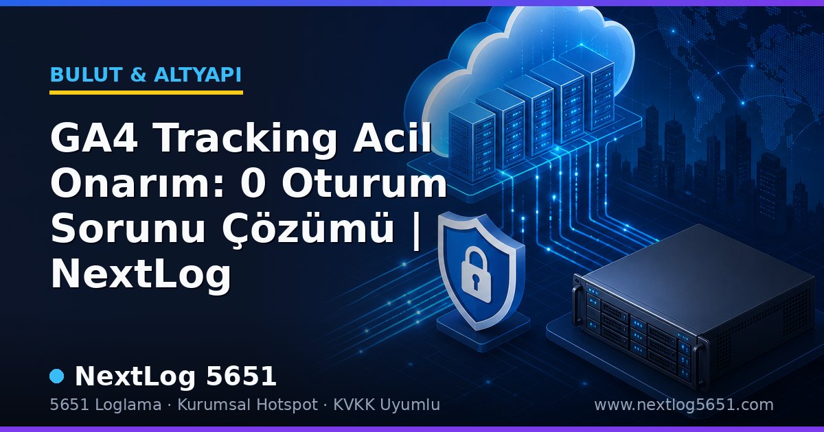 GA4 Tracking Acil Onarım: 0 Oturum Sorunu Çözümü | NextLog