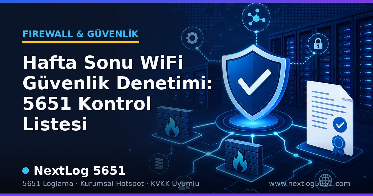 Hafta Sonu WiFi Güvenlik Denetimi: 5651 Kontrol Listesi