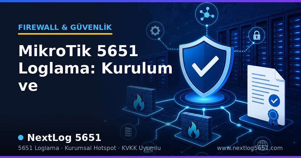 MikroTik 5651 Loglama: Kurulum ve