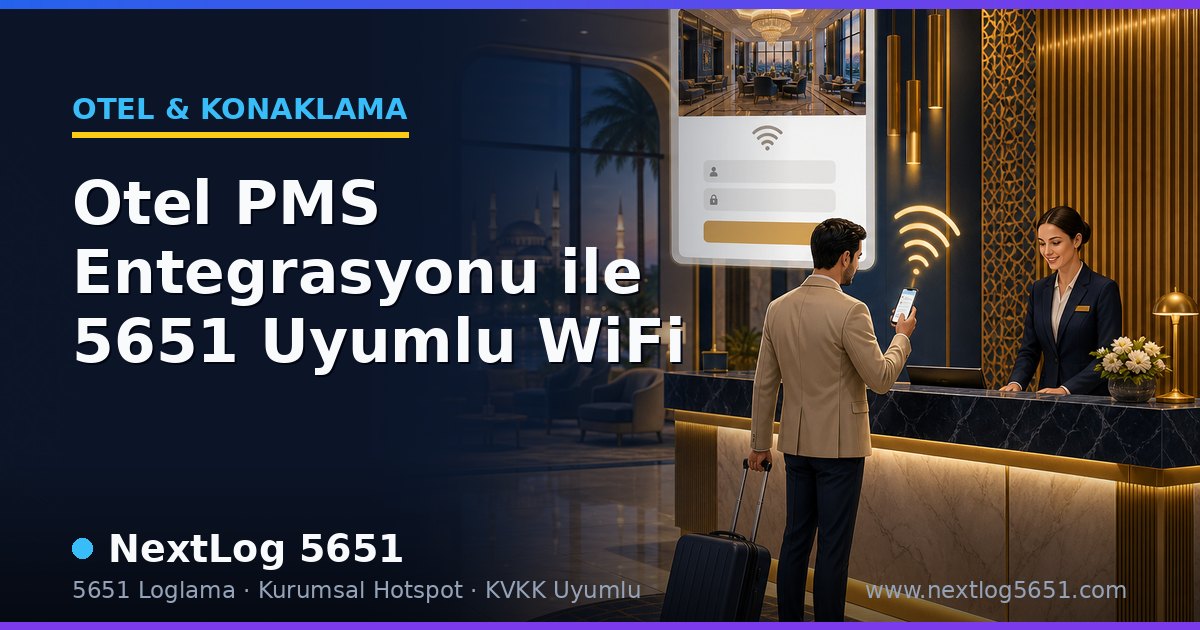 Otel PMS Entegrasyonu ile 5651 Uyumlu WiFi