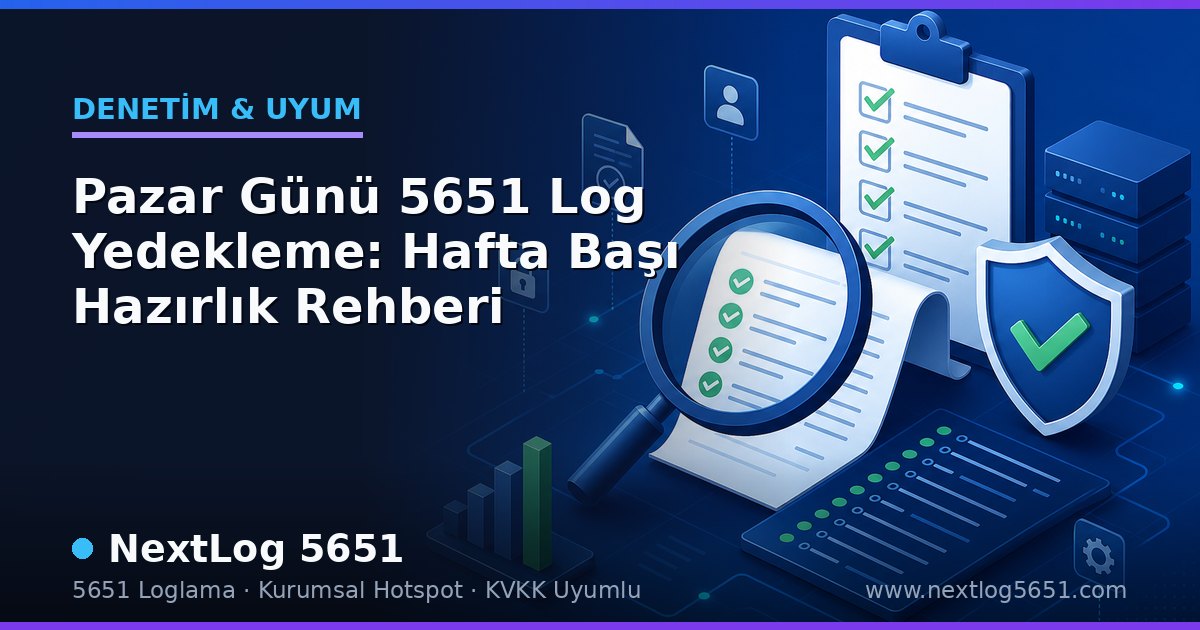 Pazar Günü 5651 Log Yedekleme: Hafta Başı Hazırlık Rehberi