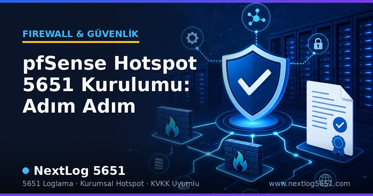 pfSense Hotspot 5651 Kurulumu: Adım Adım