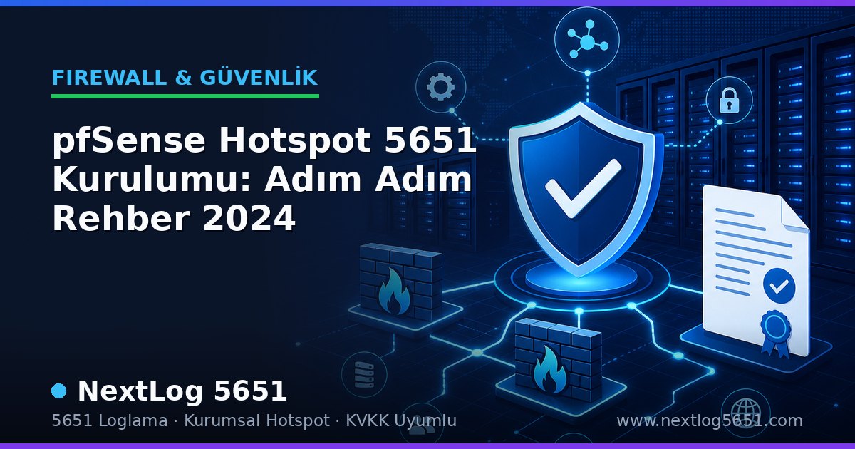 pfSense Hotspot 5651 Kurulumu: Adım Adım Rehber 2024