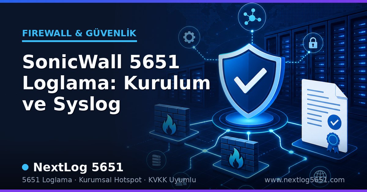 SonicWall 5651 Loglama: Kurulum ve Syslog